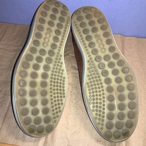Ecco Soft 7 brown Leather sneakers Sz 9 - Picture 6 of 7